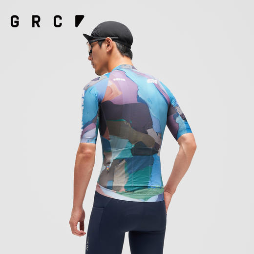 GRC桀骜无尽春夏新款CMYK调色盘印花短袖上衣公路车自行车骑行服 商品图3