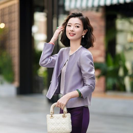 西子/【璀璨人生】32姆米丝毛定染小香风手工钉珠外套/WTTJ270 商品图1