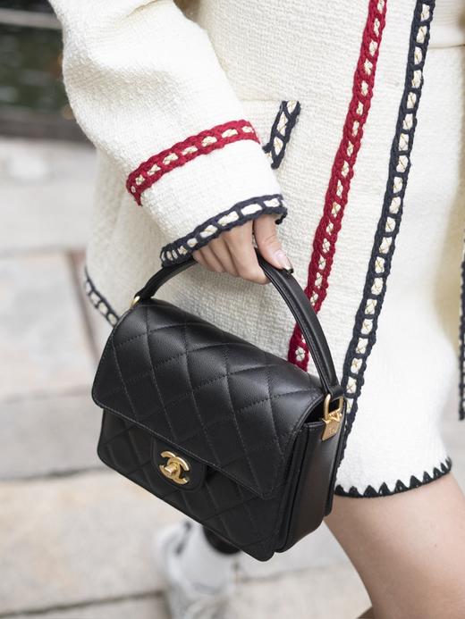 香奈儿 24K CF手柄口盖包 黑色  小号（LZ） 商品图3