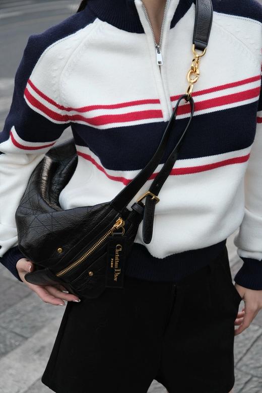 DIOR迪奥 D-Journey 金色五金配件拉链开合 牛皮 单肩包 中号 小号系列（LZ） 商品图5