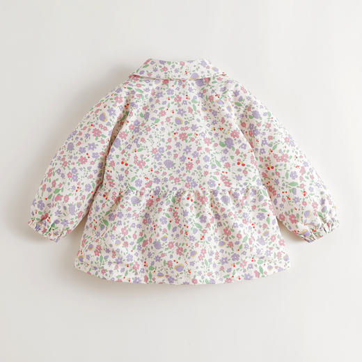 马克珍妮女童清新碎花软糯宽松外套宝宝小风衣2025秋装新款551582 商品图1