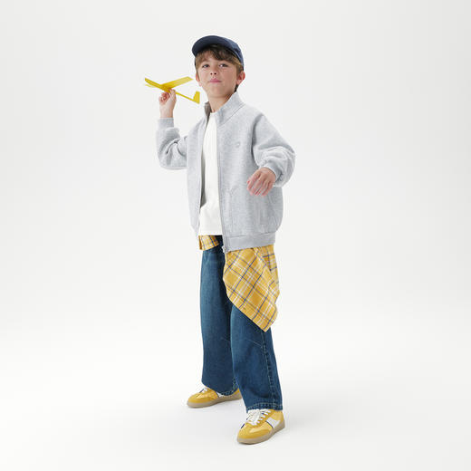 马克珍妮男女童挺括空气棉立领外套 儿童运动夹克秋装新款551699 商品图3