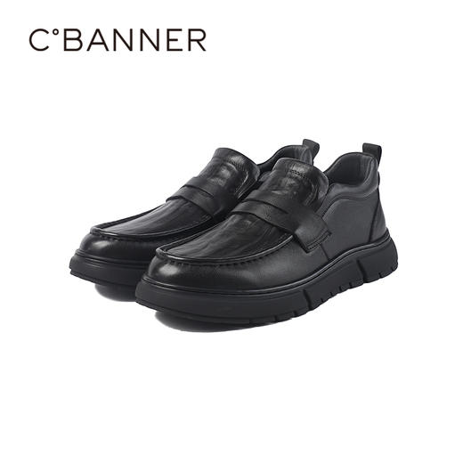 千百度冬季便捷极速真皮商务皮鞋柔感鞋男鞋A25559785 商品图5