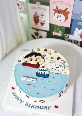 6-10寸 蜡笔小新和小白（手绘款）