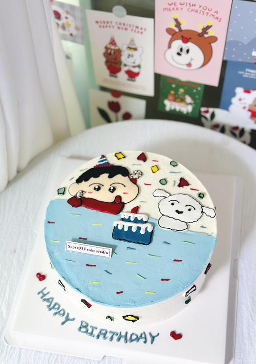 6-10寸 蜡笔小新和小白（手绘款） 商品图0