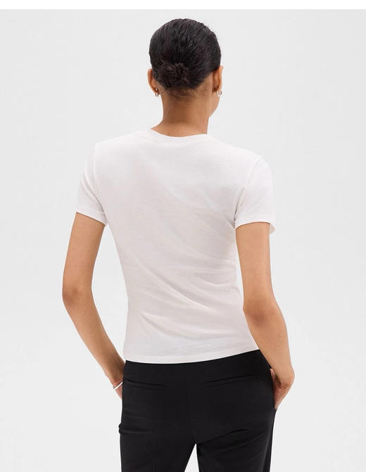 【断码捡漏清仓】Theory修身版 短款 经典 匹马棉短袖 圆领T恤 商品图3