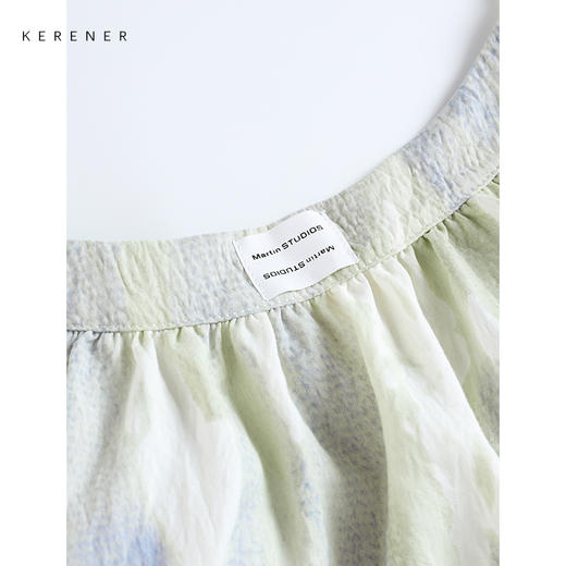 可人儿小众设计师新款泡泡绵女士睡衣夏季少女睡裙可外穿家居服 商品图2