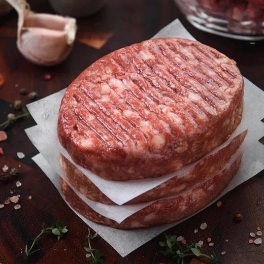 顺丰包邮厚度升级150g/片破价99元到手900g，澳洲厚切和牛汉堡饼天然牧场谷饲和牛原切2:8黄金肥瘦比柔嫩多汁配料表只有牛肉基地直邮 商品图2