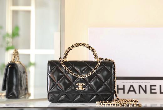 香奈儿 24B 秋冬 拧链手柄链条包 Woc 黑色（LZ） 商品图4
