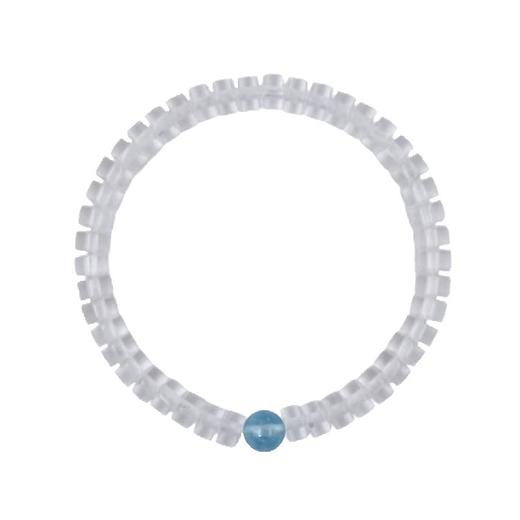 远澈海蓝宝转运珠白水晶直切手串7mm 商品图4