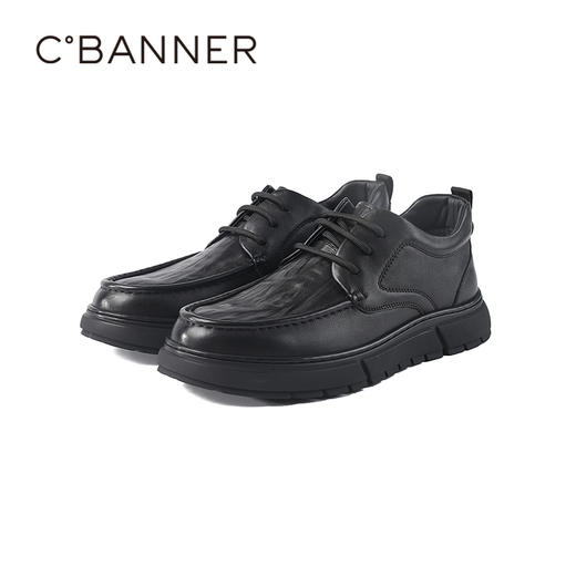 千百度冬季便捷极速真皮商务皮鞋柔感鞋男鞋A25559786 商品图4