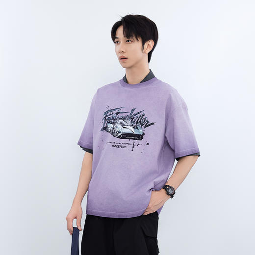 【新品上新】HX 夏季圆领短袖T恤宽松C102520272101 商品图1