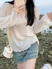 法式微透木耳边罩衫｜慵懒随性中带着一丝纯欲，谁穿谁好看 商品缩略图5