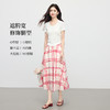 【07/23新品】熙世界气质红色格纹半身裙女夏季新品小个子松紧高腰显瘦a字伞裙 商品缩略图2