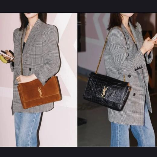 圣罗兰-双面Kate中号 软鳄鱼纹小牛皮，撞色麂皮内里（LZ） 商品图5