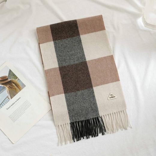 【澳洲品牌】EVERAU苏格兰格纹拼接设计羊毛围巾EA8001 商品图12