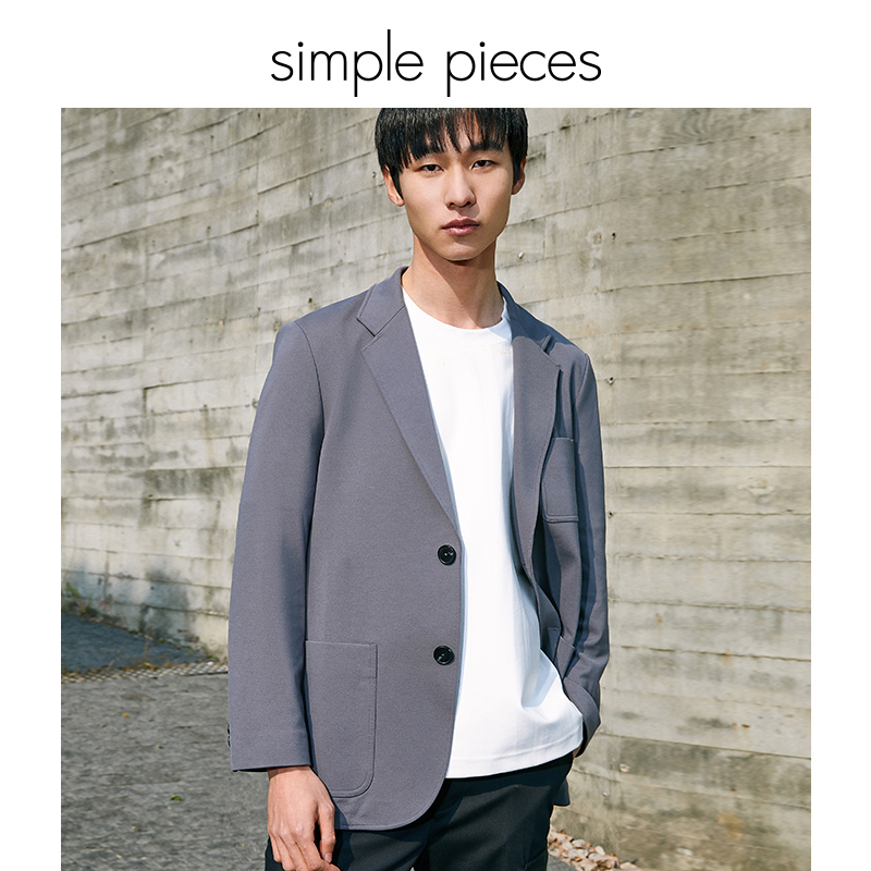 simplepieces外套男SPS春夏简约高级感经典百搭贴袋针织休闲西装