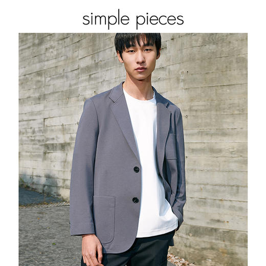 simplepieces外套男SPS春夏简约高级感经典百搭贴袋针织休闲西装 商品图0