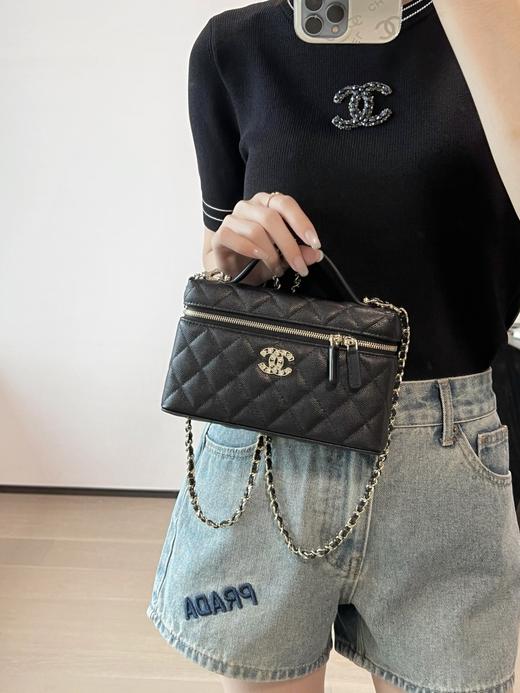 香奈儿25P春夏 爱心钻扣盒子 黑色 （MM） 商品图4