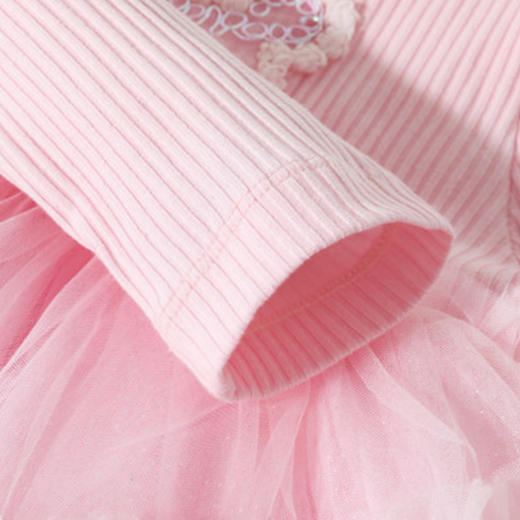 迪士尼女童春秋季长袖连衣裙中大童宝宝公主裙网纱裙ZD3EQ002 商品图7