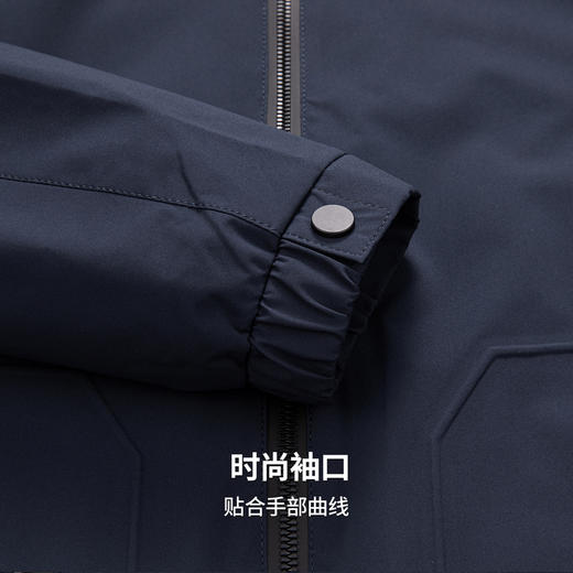 圣得西男士可拆卸帽短款风衣式外套2025春新款中青年商务休闲夹克 商品图9