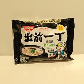 出前一丁 黑蒜油猪骨汤风味油炸方便面（面饼+配料）100g/包