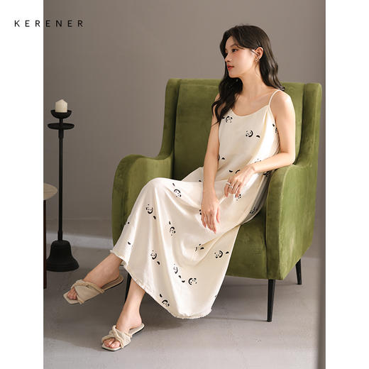 可人儿小众设计师泡泡绵女士睡衣夏季少女睡裙可外穿家居服 商品图1