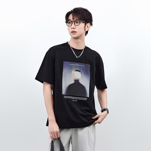 【新品上新】HX 夏季圆领短袖微宽松T恤Z102520066101/02 商品图1