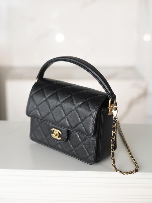 香奈儿 24K CF手柄口盖包 黑色  小号（LZ） 商品图5