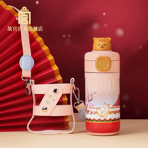 萌猫戏雪保温杯 商品图0