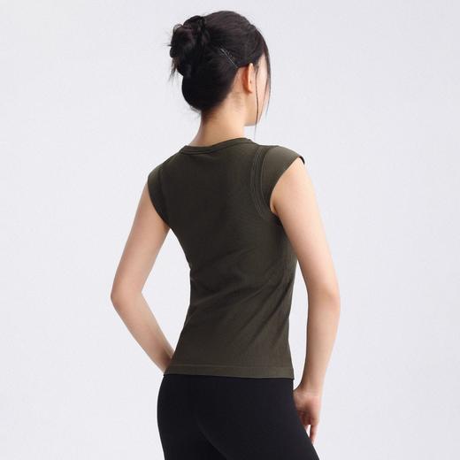Gymicon能量符号 春夏新款无缝一体织瑜伽服裸感紧身跑步运动背心固定罩杯健身上衣YABX2501 商品图1