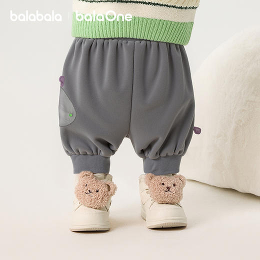 巴拉巴拉balaOne宝宝长裤宽松束脚裤男童女童裤子冬2025新款保暖 商品图2