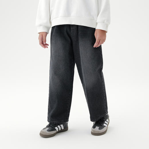 马克珍妮男女童休闲百搭直筒牛仔裤儿童裤子2025年秋装新款551278 商品图1