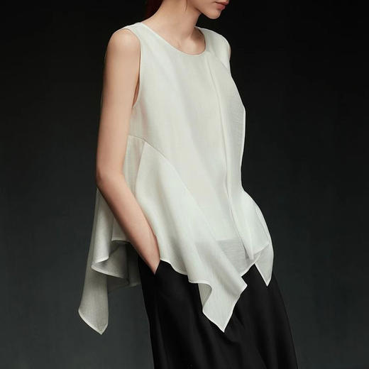 馥迦法式休闲荷叶边高级感无袖背心 商品图4