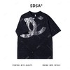 T4207SDSA夏季新款男士痞帅满天星亮片字母圆领短袖T恤百搭时尚上衣潮 商品缩略图1