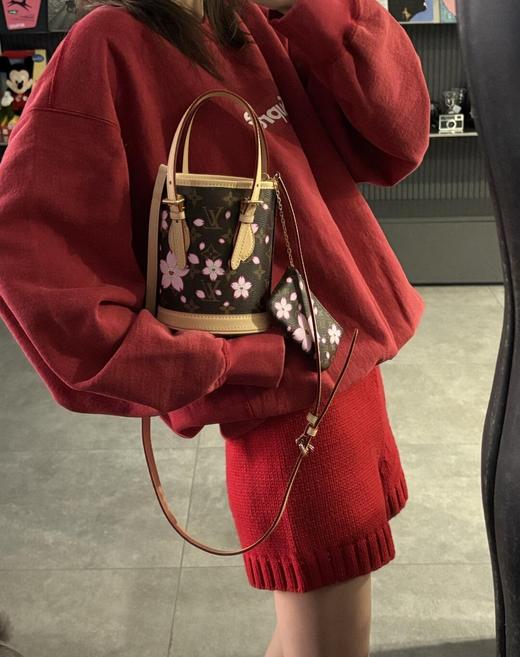 驴家 村上隆 联名款 CHERRY BLOSSOM樱花系列Nano Bucket 水桶包单肩手提包 （LZ*MM） 商品图7