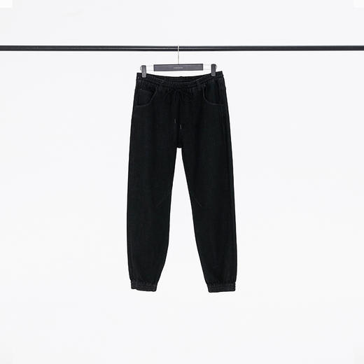 simplepieces直筒牛仔裤男SPS秋季抽绳弹力低裆收脚口运动九分裤 商品图4