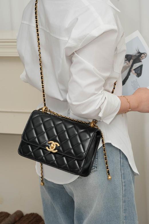 香奈儿 25S原厂小牛皮 双金球 黑色 （HH） 商品图1