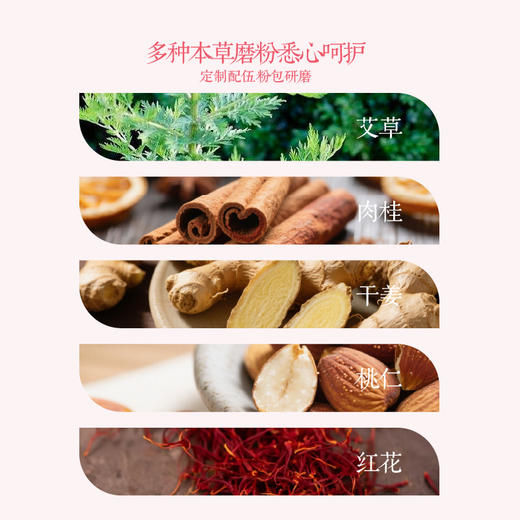 *自营*本草暖腰贴 | 艾草肉桂方暖贴·碳粉无烟发热4h·腰带恒温五味透养 | 经期腰酸/久坐护腰部 艾草×肉桂×红花×干姜x桃仁 5片盒装。 商品图3