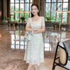 奢姿大码女装2025夏季减龄小碎花连衣裙胖妹妹时尚方领设计裙子9952890668 商品缩略图4