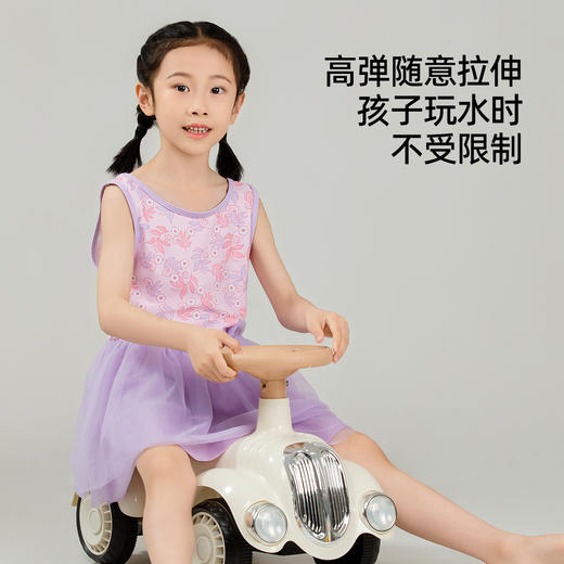 【商场同款】熳洁儿 女童连体裙泳衣网纱公主裙背心式可爱碎花25206601 商品图2