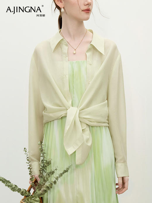 【解锁造型】阿菁娜凉爽天丝空调防晒衬衫F30X202057 商品图4