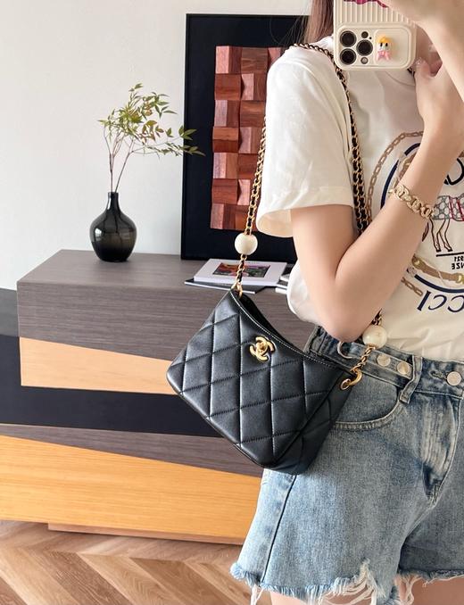 香奈儿  24s 春夏 双珍珠hobo 挎包 单肩包  （LZ） 商品图5
