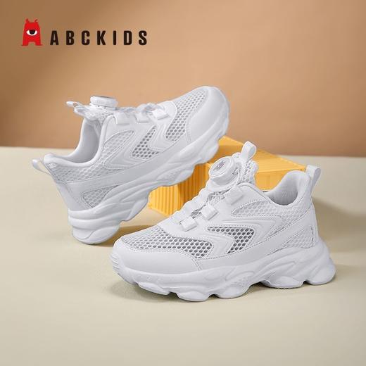 Abckids儿童单网鞋男童白色运动鞋夏季款网面透气校园女童小白鞋29-38 商品图6