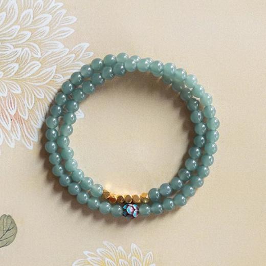 冰魄蓝冰翡翠叠戴双圈精品手串 商品图3