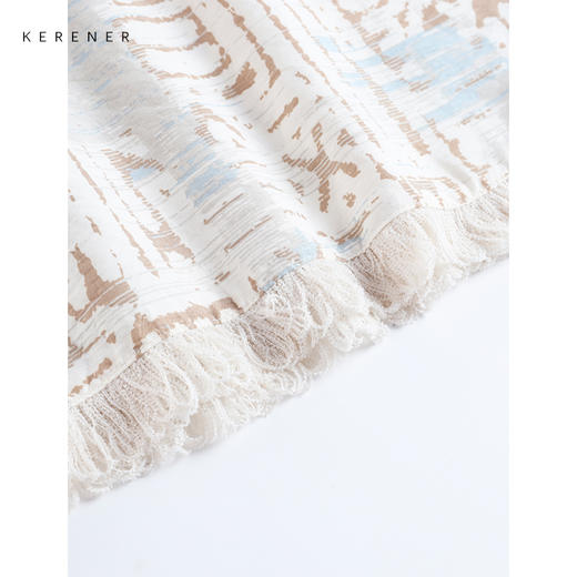 可人儿小众设计泡泡绵夏季女士吊带睡衣时尚可外出家居服套装 商品图3