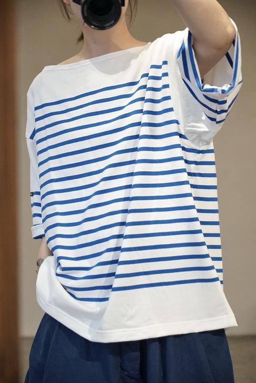 OUTIL经典多色短袖条纹T恤 商品图6