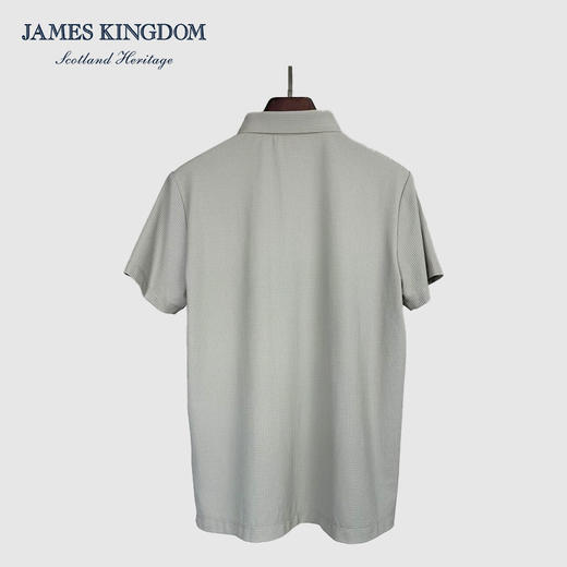 占姆士夏季短袖POLO衫男士商务休闲纯色T恤华夫格凉感半袖 商品图6