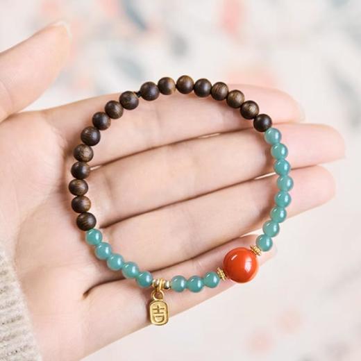 【福禄】天然文莱沉香南红手链5mm 商品图2