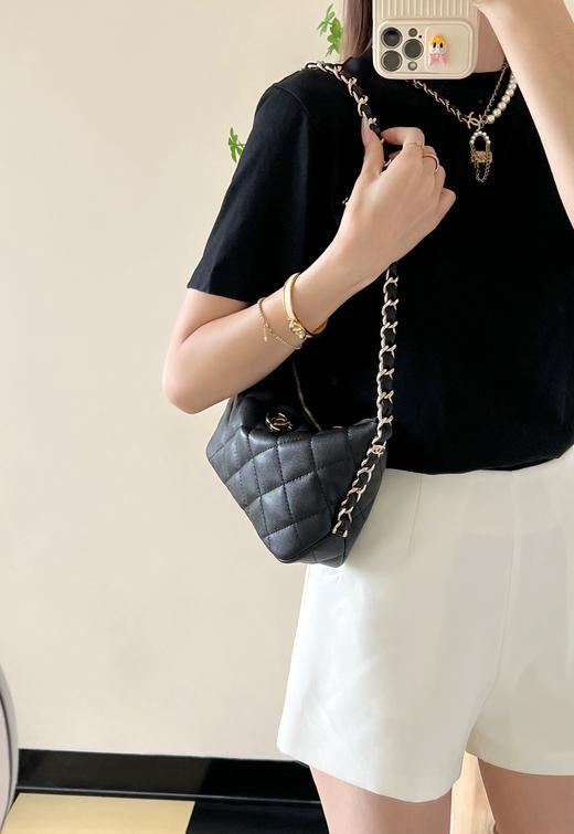 香奈儿 24P春夏 Hoho饺子腋下包 黑色小号（LZ） 商品图4